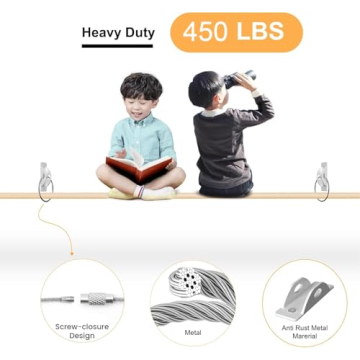 450lbs Baby Proof Furniture Anchors Heavy Duty Anti-Tip Straps