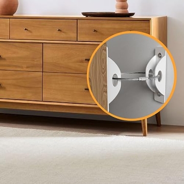 450lbs Baby Proof Furniture Anchors Heavy Duty Anti-Tip Straps