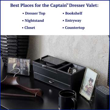 HOUNDSBAY Captain Dresser & Nightstand Valet Organizer