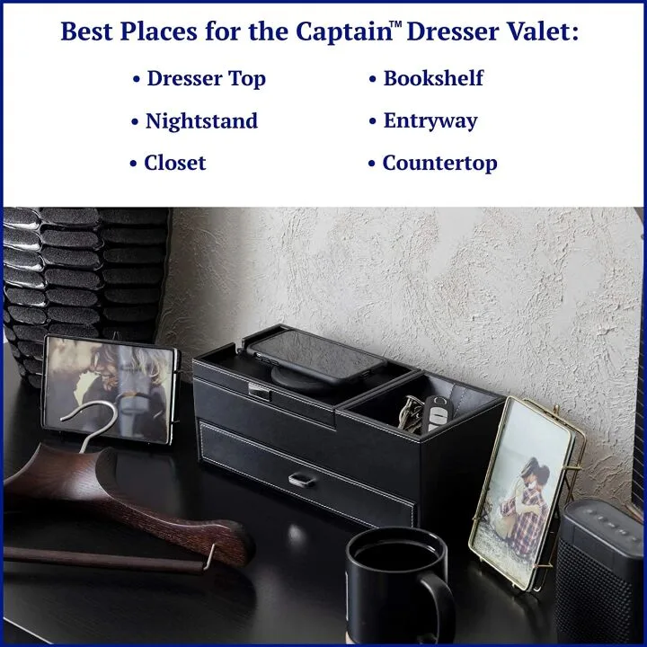 HOUNDSBAY Captain Dresser & Nightstand Valet Organizer