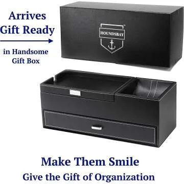 HOUNDSBAY Captain Dresser & Nightstand Valet Organizer