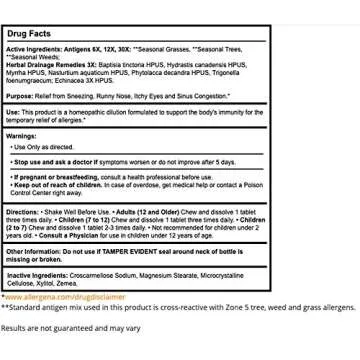 Non-Drowsy PROGENA Allergena Allergy Relief Tabs 90ct