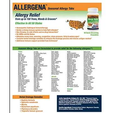 Non-Drowsy PROGENA Allergena Allergy Relief Tabs 90ct