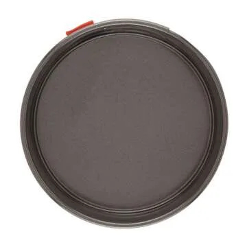 Rachael Ray Oven Lovin' Nonstick Bakeware Springform Baking Pan With Grips / Nonstick Springform Cake Pan With Grips / Nonstick Cheesecake Pan With Grips, Round - 9 Inch, Gray