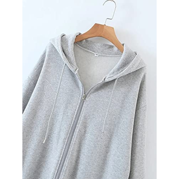 MISSACTIVER Vintage Oversized Zip Up Hoodie for Women
