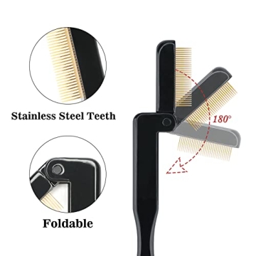 G2PLUS Folding Eyelash Comb Set for Perfect Lashes