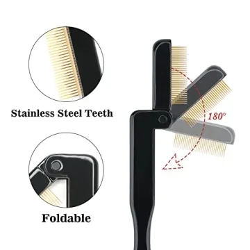 G2PLUS Folding Eyelash Comb Set for Perfect Lashes