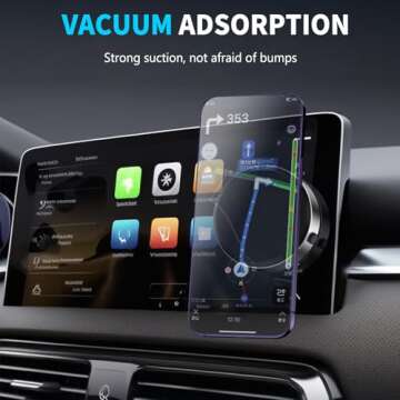 Joyye 360° Rotatable Car Magnetic Phone Holder, Electric Vacuum Magnetic Car Phone, Mount with Suct...