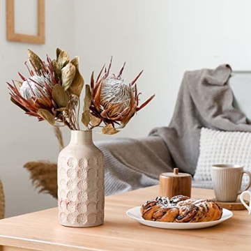 LUKA Ceramic Rustic Vase - 10 Inch Terracotta Home Decor