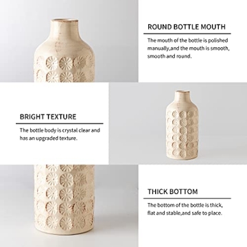 LUKA Ceramic Rustic Vase - 10 Inch Terracotta Home Decor