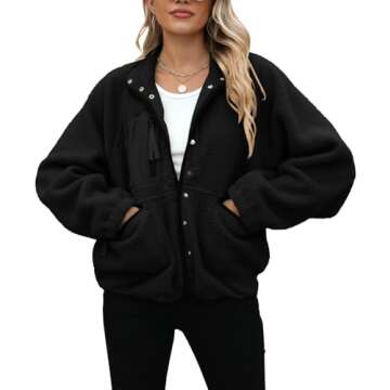 Yanekop Women's Fleece Jacket Cozy Stylish Outerwear