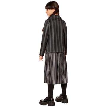 Spirit Halloween Kids Wednesday Addams Dress Costume - L | Officially licensed | Nevermore Academy Uniform| Wednesday Outfit