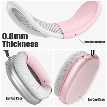 Protective 3 in 1 AirPods Max Case Cover Set - Clear Pink