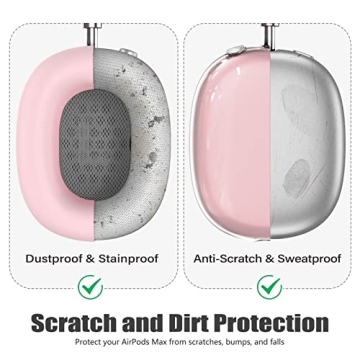Protective 3 in 1 AirPods Max Case Cover Set - Clear Pink