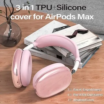 Protective 3 in 1 AirPods Max Case Cover Set - Clear Pink
