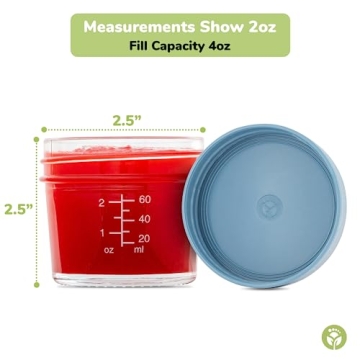 Baby Food Storage Jars: Durable & Stylish 4oz Glass Set