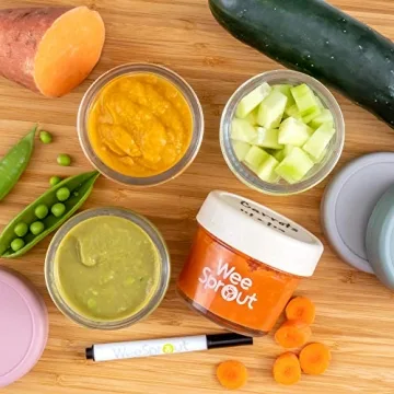 Baby Food Storage Jars: Durable & Stylish 4oz Glass Set