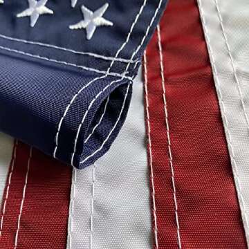 Embroidered American Flag Garden Flag for Outdoor Use
