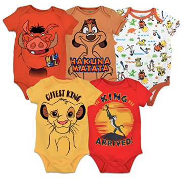 Disney Baby 5 Pack Bodysuits with Iconic Characters