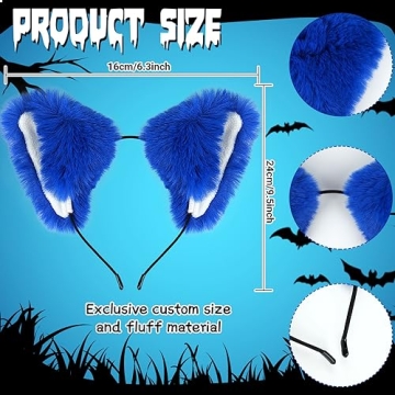 Matiniy 6 PCS Blue Cat Costume Accessories for Kids