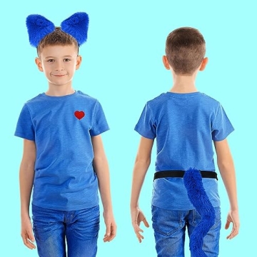 Matiniy 6 PCS Blue Cat Costume Accessories for Kids