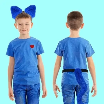 Matiniy 6 PCS Blue Cat Costume Accessories for Kids
