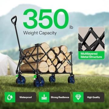 VIVOSUN Folding Wagon: Durable Outdoor Utility Cart