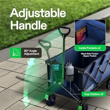 VIVOSUN Folding Wagon: Durable Outdoor Utility Cart