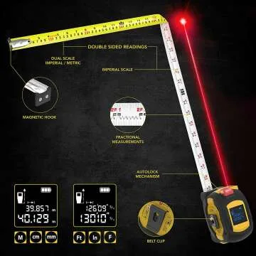 LEXIVON 2 in 1 Digital Laser Tape Measure