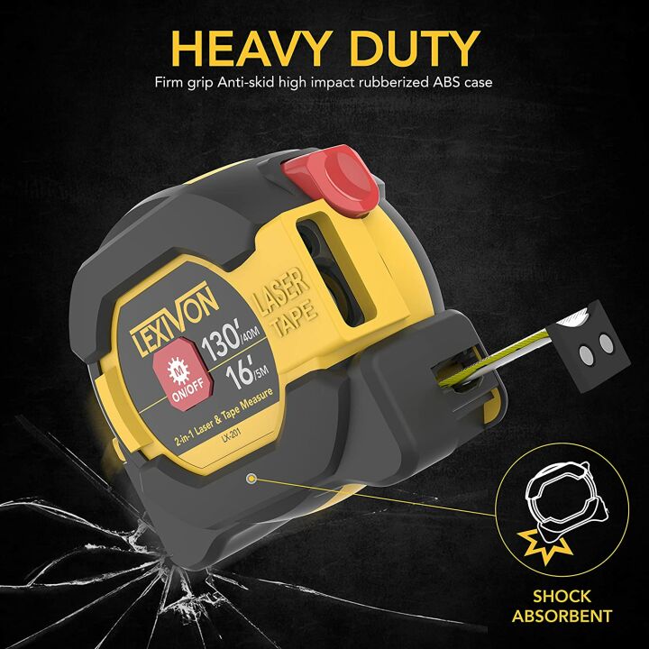 LEXIVON 2 in 1 Digital Laser Tape Measure