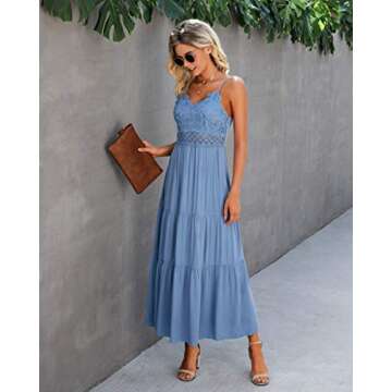 Elegant BerryGo Spaghetti Strap Maxi Dress for Women