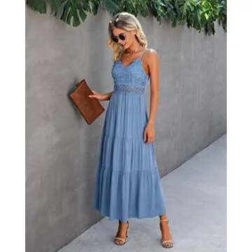 Elegant BerryGo Spaghetti Strap Maxi Dress for Women