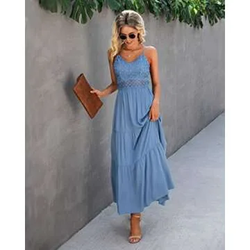 Elegant BerryGo Spaghetti Strap Maxi Dress for Women
