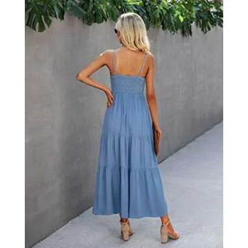 Elegant BerryGo Spaghetti Strap Maxi Dress for Women