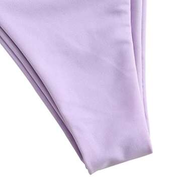 ZAFUL Ruched Tie Front High Cut Bikini Set - A-Lavender Blue