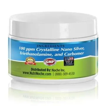 NutriNoche Colloidal Silver Gel 100 PPM - Effective Relief for Skin Burns and Irritations