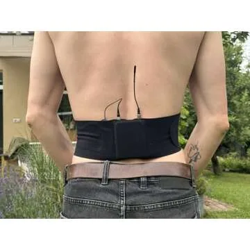 URSA Waist Strap - Ultra Slim, Breathable & Stretchy Microphone Transmitter Straps. Compatible with Most Transmitter/Receivers (Black, Large Waist - Small Pouch)