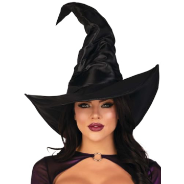Stylish Leg Avenue Ruched Witch Hat for Halloween Fun