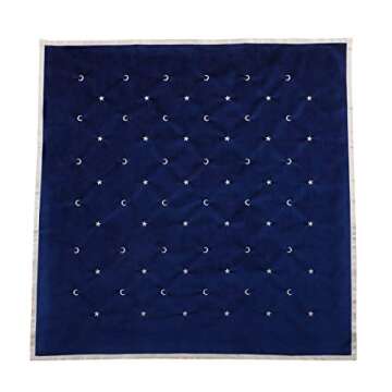 BLESSUME Altar Tarot Card Table Cloth with Tarot Bag Divination Wicca Velvet (Blue 2)