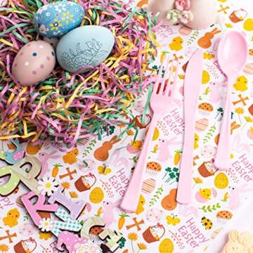 WDF Heavy Duty Pink Plastic Silverware Set for Events