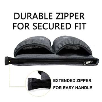 riemot Luggage Travel Cup Tablet Holder - Hold Books Passports Tickets Water Bottles - Fits Roll on Suitcase Handles - Gifts for Flight Attendants Travelers Accessories Grey