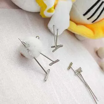 200pcs T Pins 1 Inch, Wig Pins Silver Stainless Steel T-Pins for Blocking Crochet Wig Knitting Sewing Office Wall