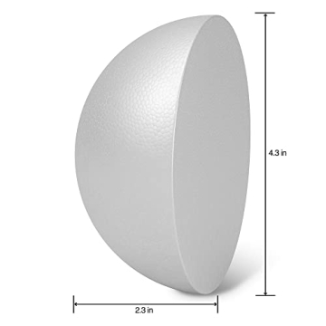 FloraCraft Half Ball Foam - 4.5" White Decorative Piece