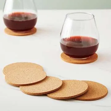 50 Pack Self-Adhesive Cork Coaster Backing Sheets