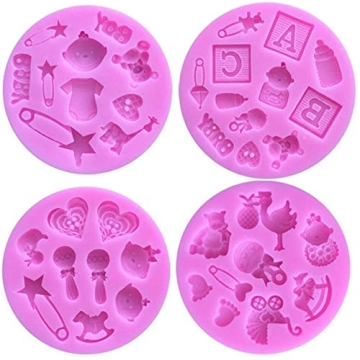 Silicone Fondant Molds Cake Decoration Baking Tools for DIY Sugar Craft Candy Chocolate Ice Cube Tra...