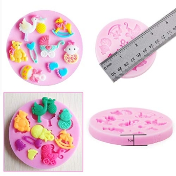 Baby Shower Mini Cake Fondant Silicone Mold for Creatives