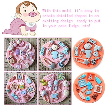 Baby Shower Mini Cake Fondant Silicone Mold for Creatives