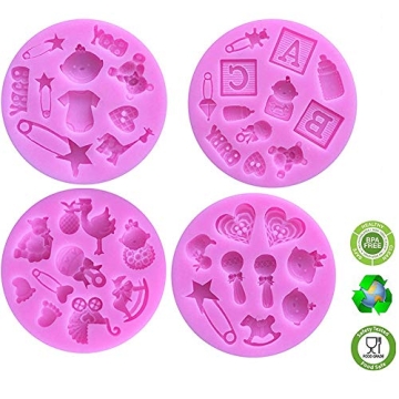 Baby Shower Mini Cake Fondant Silicone Mold for Creatives