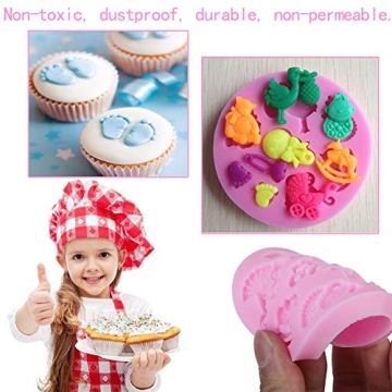 Baby Shower Mini Cake Fondant Silicone Mold for Creatives