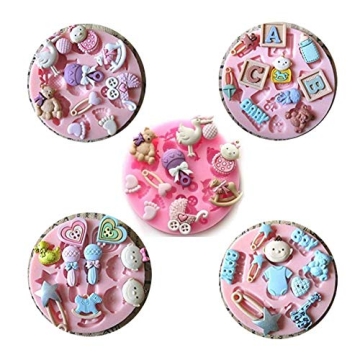 Baby Shower Mini Cake Fondant Silicone Mold for Creatives
